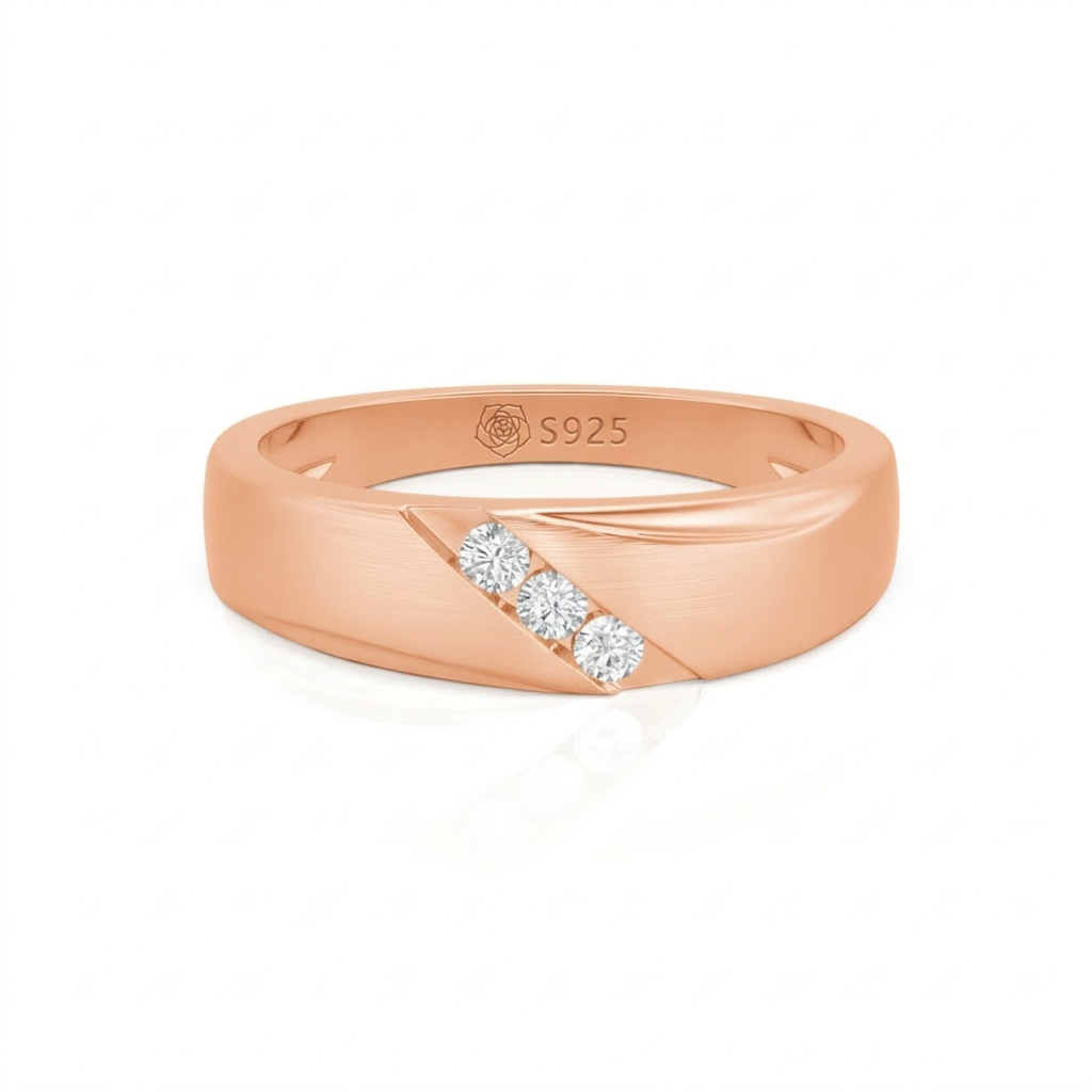 Jeulia Classic Diagonal Custom Men's Wedding Band