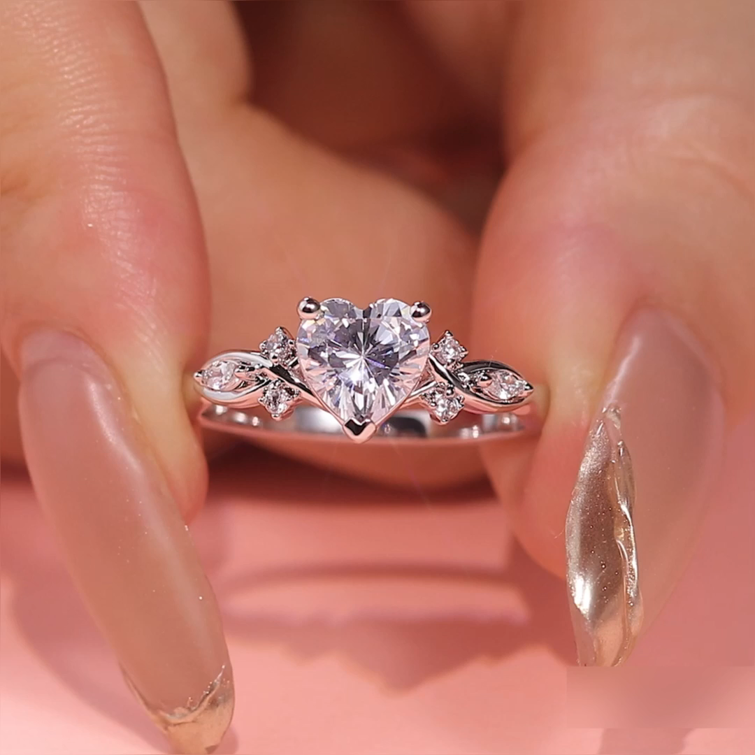 Helirose Double Custom Infinity Heart Promise Ring