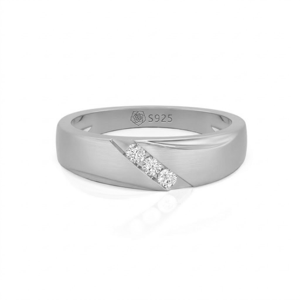 Jeulia Classic Diagonal Custom Men's Wedding Band