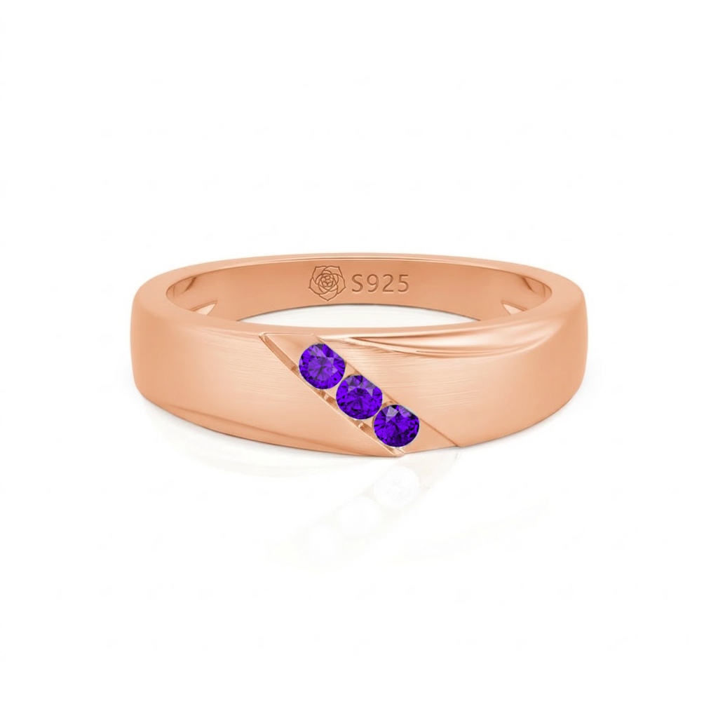Jeulia Classic Diagonal Custom Men's Wedding Band