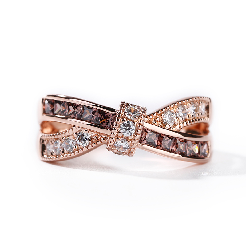 Jeulia Crossover Sterling Silver Women's Band
