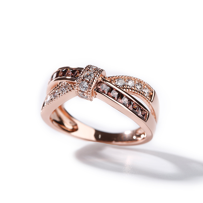 Jeulia Crossover Sterling Silver Women's Band