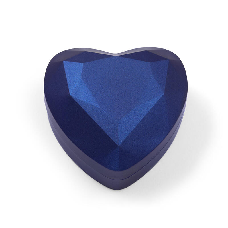 Helirose Fashion Blue Heart Shape Ring Box with LED Light