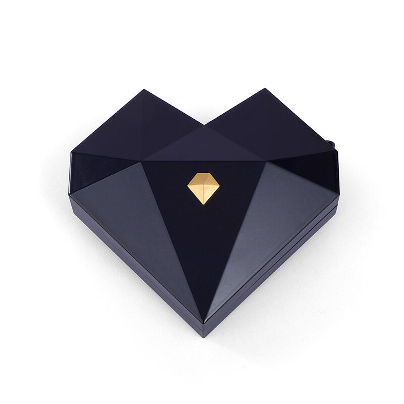 Helirose Diamond Dark Blue Heart Ring Box for Magic Secret