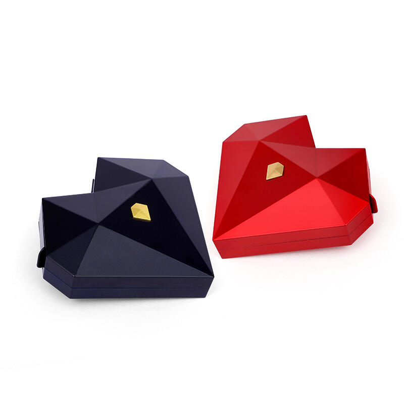 Helirose Diamond Dark Blue Heart Ring Box for Magic Secret