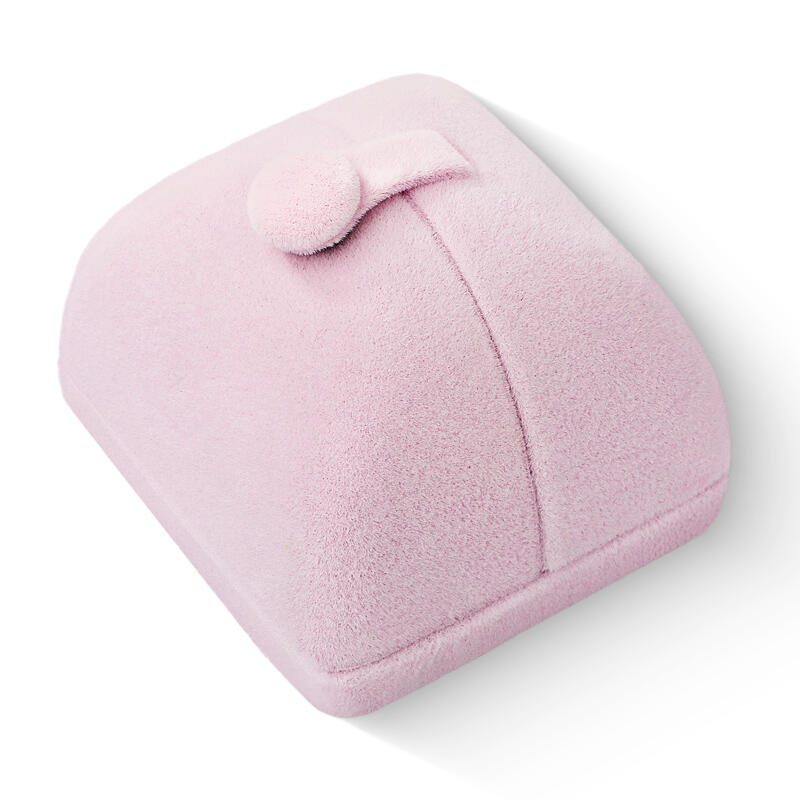 Helirose  Pink Ring Box Velvet Double Opening