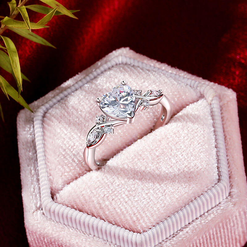 Helirose Double Custom Infinity Heart Promise Ring