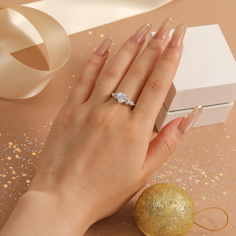 Helirose Double Custom Infinity Heart Promise Ring