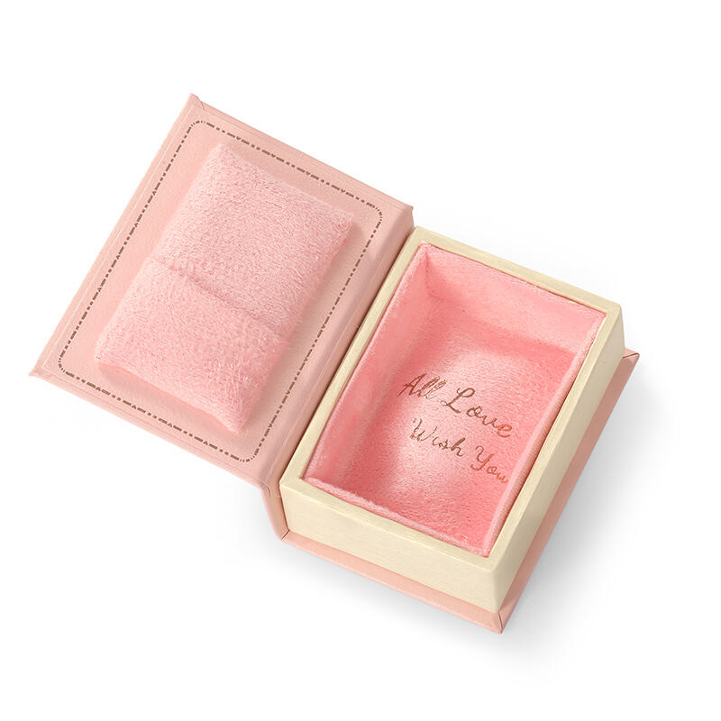 Helirose Vintage Pink Flip-top Book Magnetic Ring Box