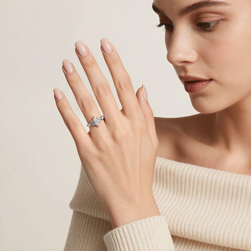 Helirose Custom Twisted Infinity Marquise Engagement Ring