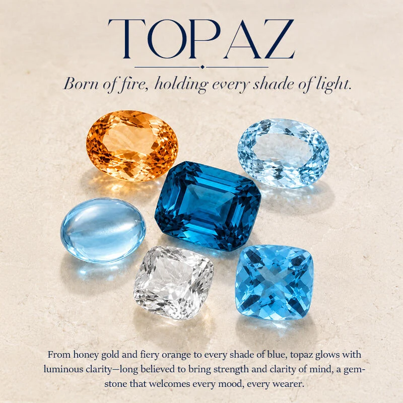 Jeulia Bypass Ocean Wave Oval Blue Topaz Engagement Ring