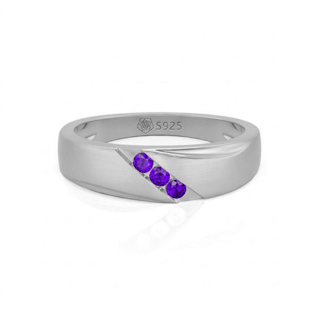 Jeulia Classic Diagonal Custom Men's Wedding Band