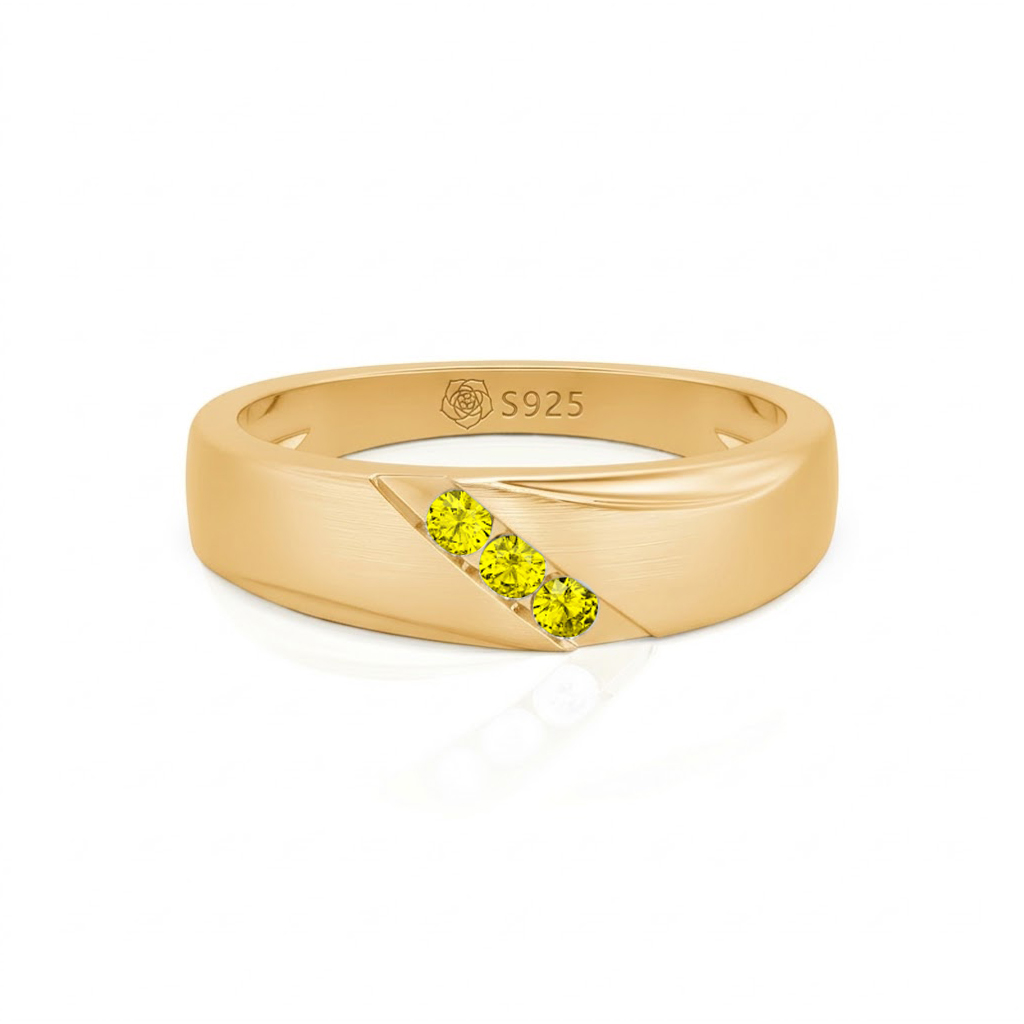 Jeulia Classic Diagonal Custom Men's Wedding Band