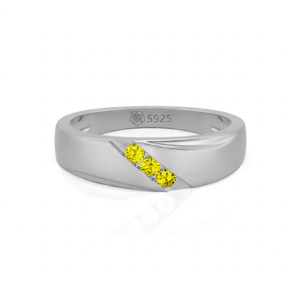 Jeulia Classic Diagonal Custom Men's Wedding Band