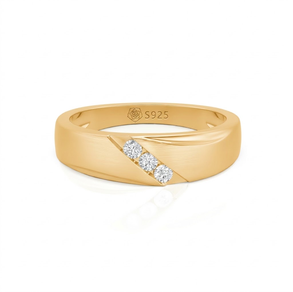 Jeulia Classic Diagonal Custom Men's Wedding Band