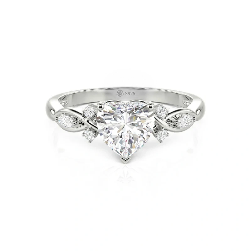 Helirose Double Custom Infinity Heart Promise Ring