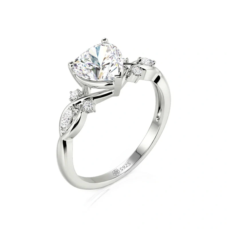 Helirose Double Custom Infinity Heart Promise Ring