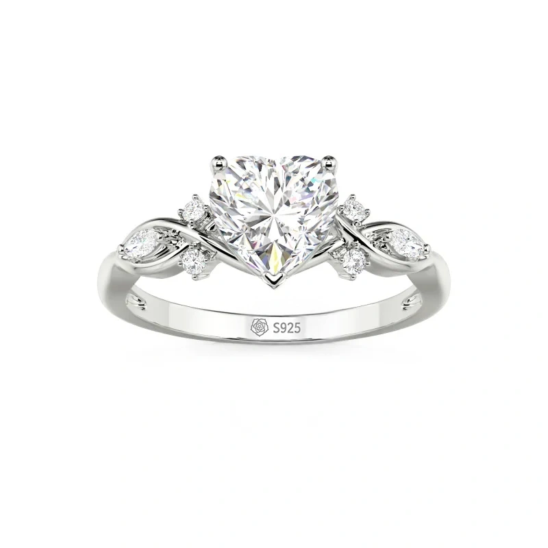 Helirose Double Custom Infinity Heart Promise Ring