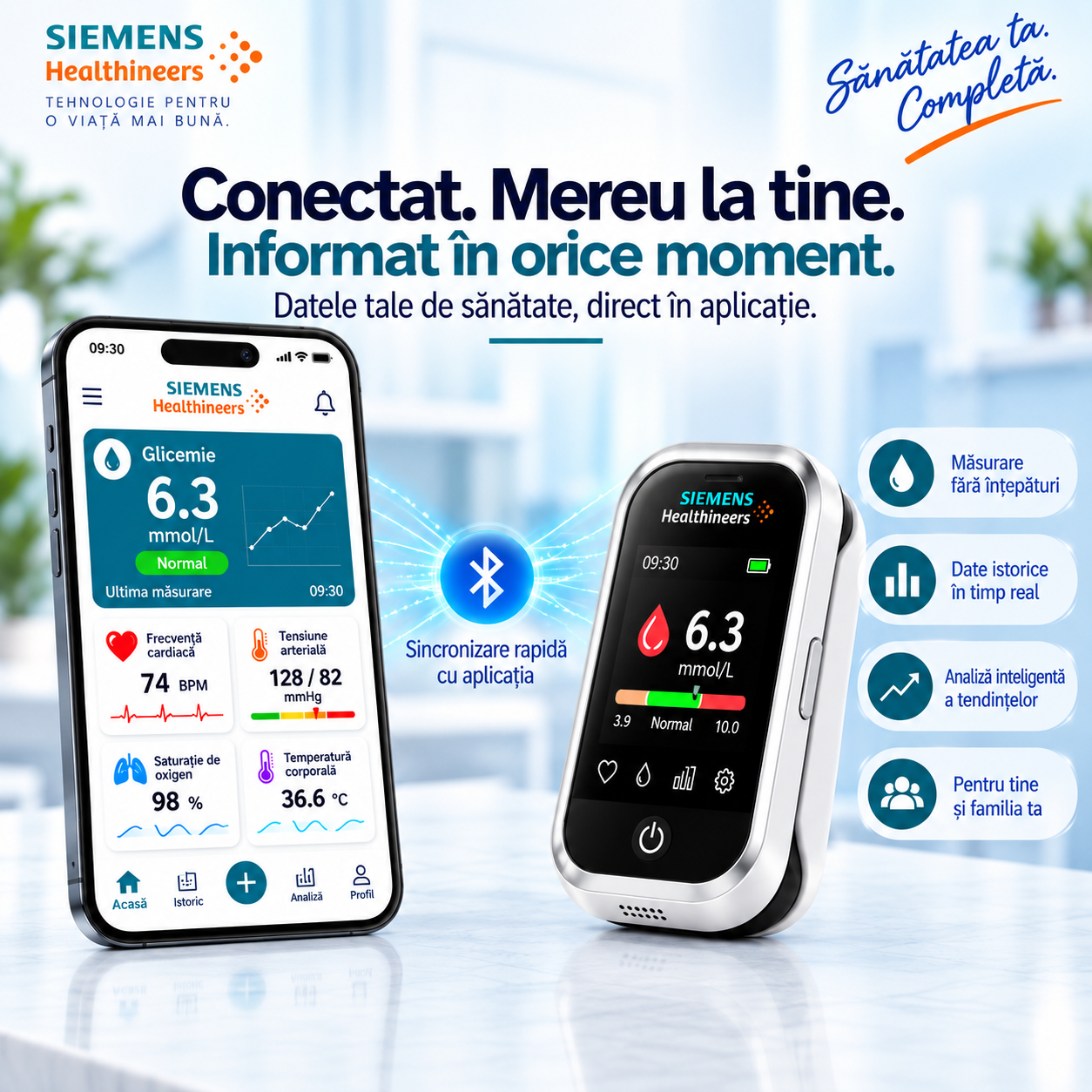 🩸 Siemens™ 11-în-1 – Fără ace. Fără benzi. Rezultate în doar 5 secunde.  Monitorizarea glicemiei, mai simplă și mai confortabilă ca niciodată.