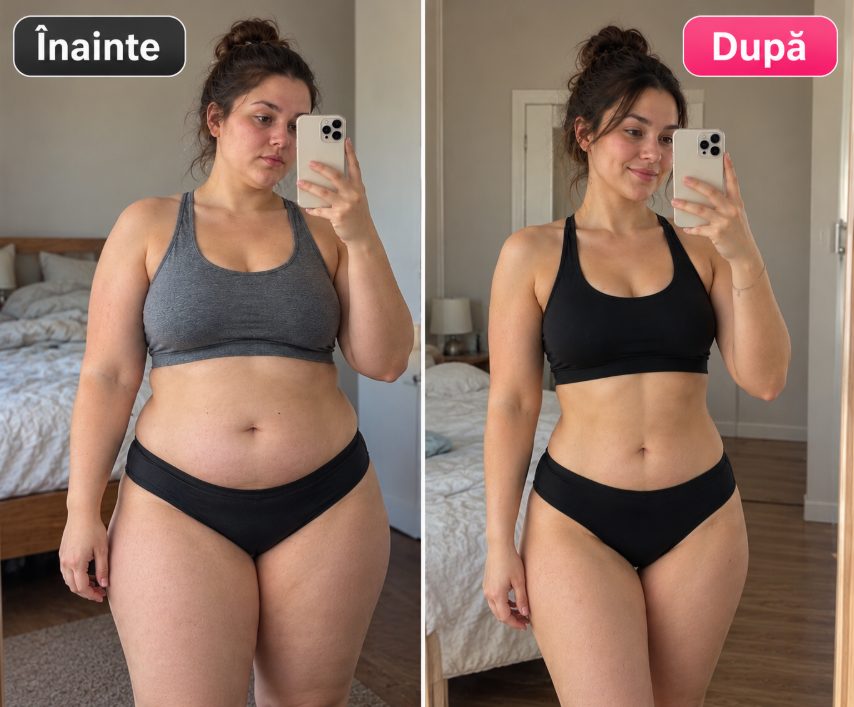 Comparație fotografică &icirc;nainte și după; rezultat medical neverificat