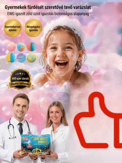 🎁Varázslatos Fürdőbomba Gyerekeknek Rejtett Játékkal - Bőrbarát, Színes Habfürdő
