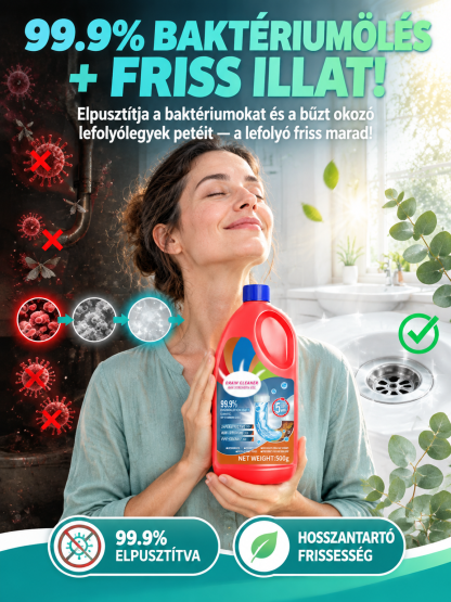 👍Profi Lefolyótisztító Gél - 5 Perc Alatt Feloldja a Hajat és Zsírt