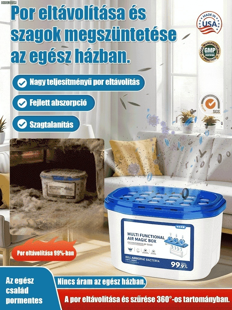 👍Prémium Légtisztító Doboz Otthonra | Allergén és Szagűző | Ingyenes Szállítás
