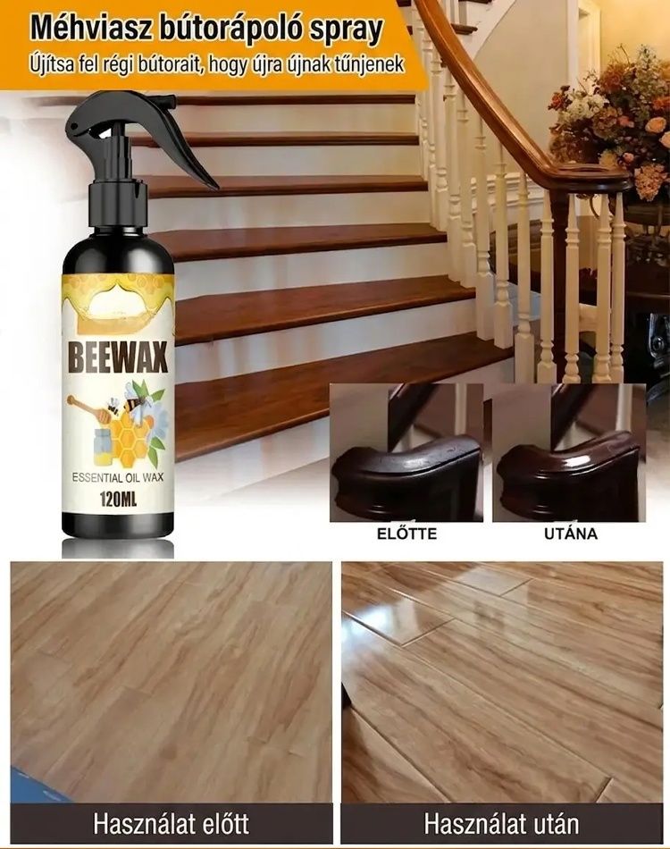 50% Akció + Ingyenes Szállítás👍Természetes Méhviasz Bútor- és Padlófelújító Spray |  Eltünteti a Karcokat és Fényesít 