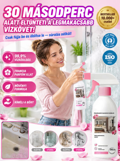 👍5 az 1-ben Univerzális Fürdő és WC Tisztító Hab | Súrolás Nélküli Vízkőoldás | Hosszantartó Csillogás és Védelem