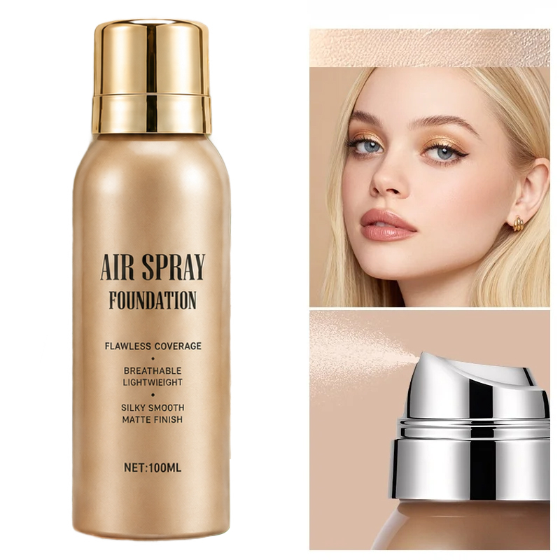 👍3 Másodperces “Tökéletes Bőr” Alapozó Spray – Maszkhatás Nélkül – 24 Órás Vízálló Hibátlan Fedés