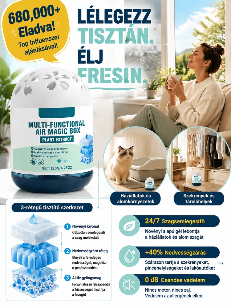 50% Akció🔥3-Rétegű Bababarát Szagtalanító | Csendes Por és Szagűző