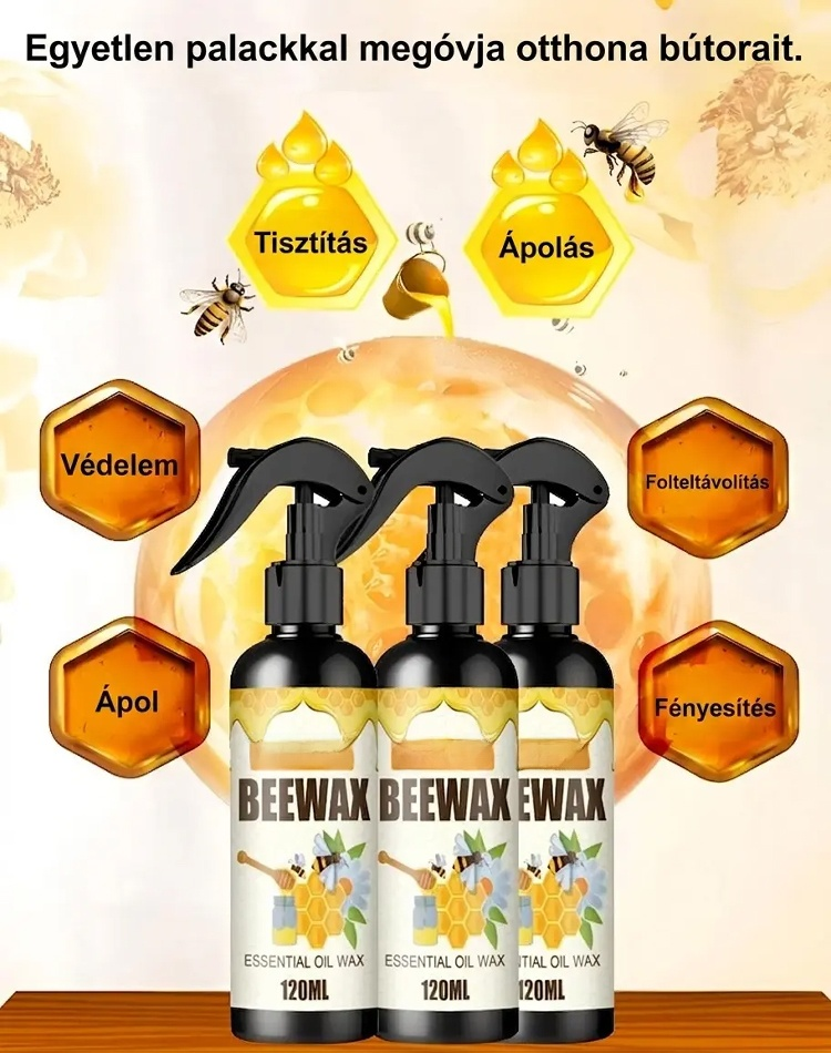 50% Akció + Ingyenes Szállítás👍Természetes Méhviasz Bútor- és Padlófelújító Spray |  Eltünteti a Karcokat és Fényesít 
