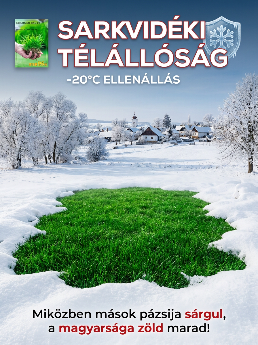 【7 Napos Csoda】Sarkvidéki Örökzöld Fűmag | -20°C Fagyálló & Kutyabiztos Prémium Pázsit
