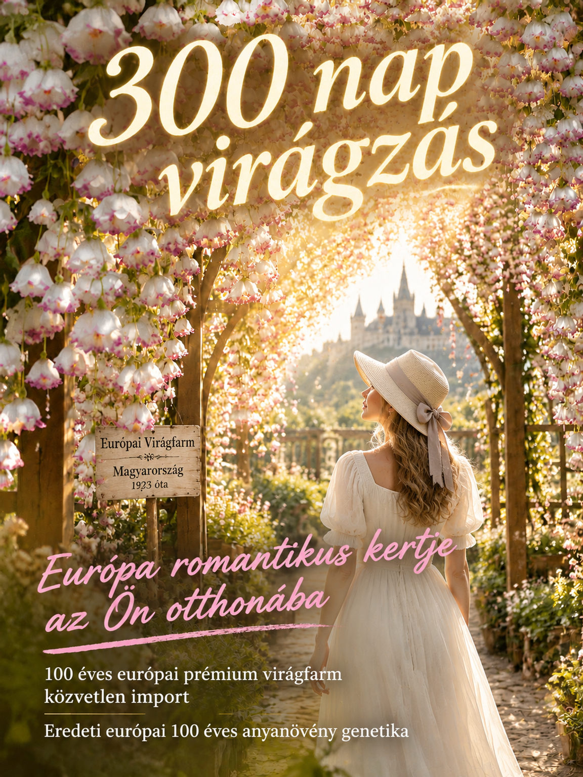 Európai Csodajázmin Mag | 99,8% Túlélés | 300 Napos Rózsaszín Virágvízesés
