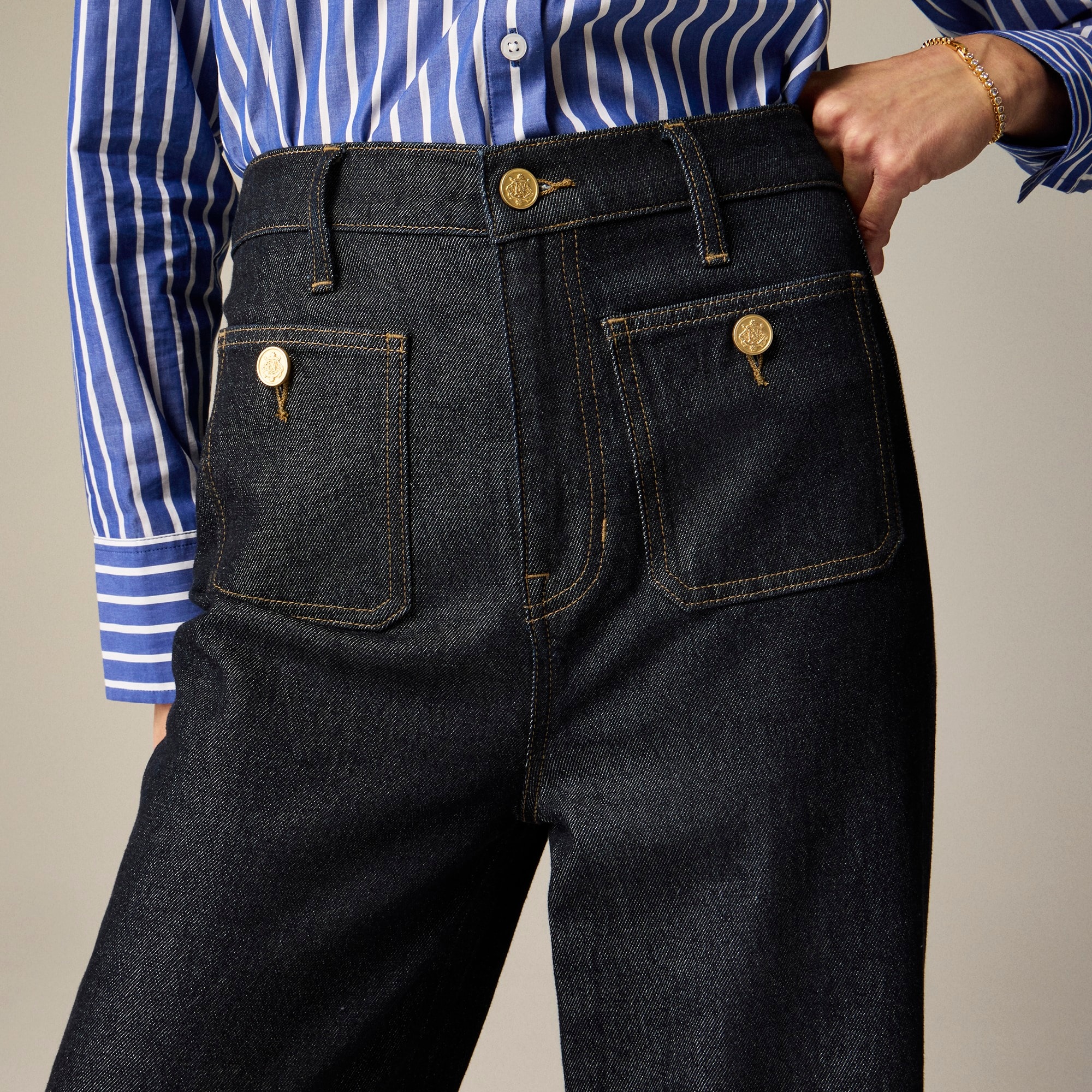 Tummy Control Sailor Wide Leg Trouser (Buy 2 Free Shipping)