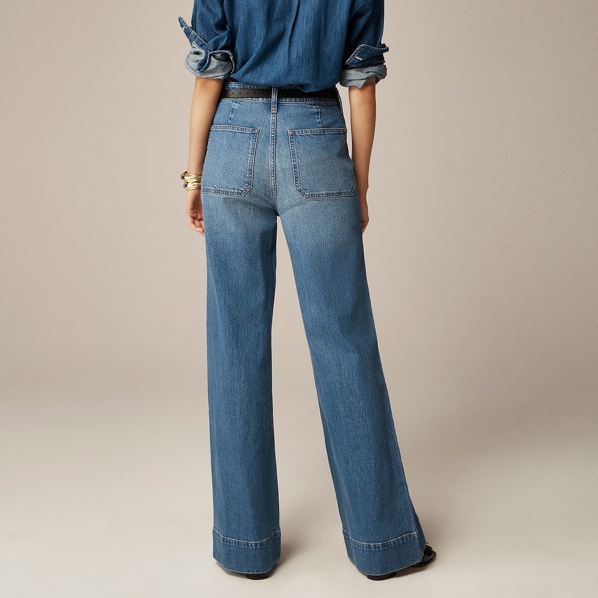 Tummy Control Sailor Wide Leg Trouser (Buy 2 Free Shipping)