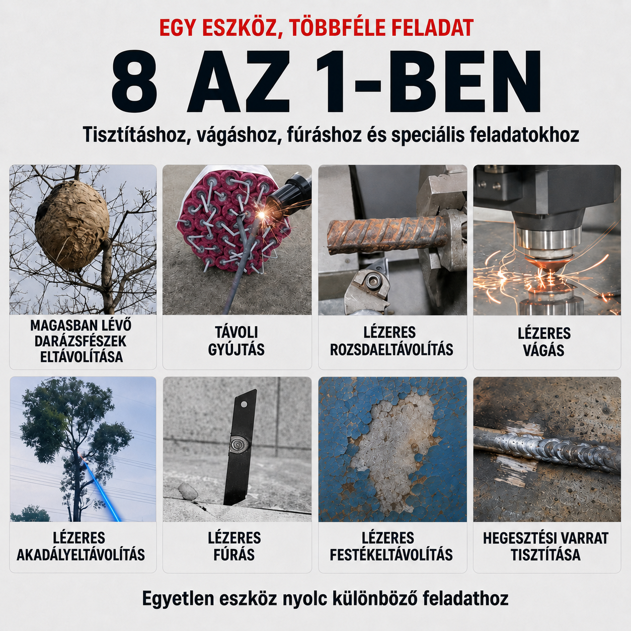⚡ 1000 W-os vezeték nélküli lézeres tisztítópisztoly – professzionális megoldás rozsda, festék és makacs szennyeződések eltávolítására