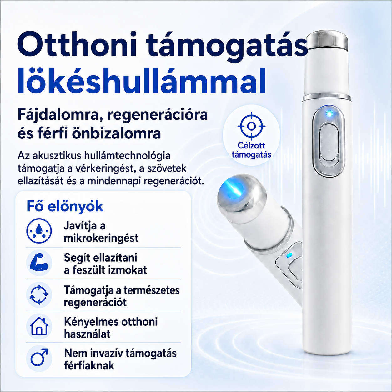 ⚡ A fejlett lökéshullám-terápia támogatja a férfiak szexuális egészségét 💪 és segít enyhíteni az izom-, ízületi és ínfájdalmat 🦵