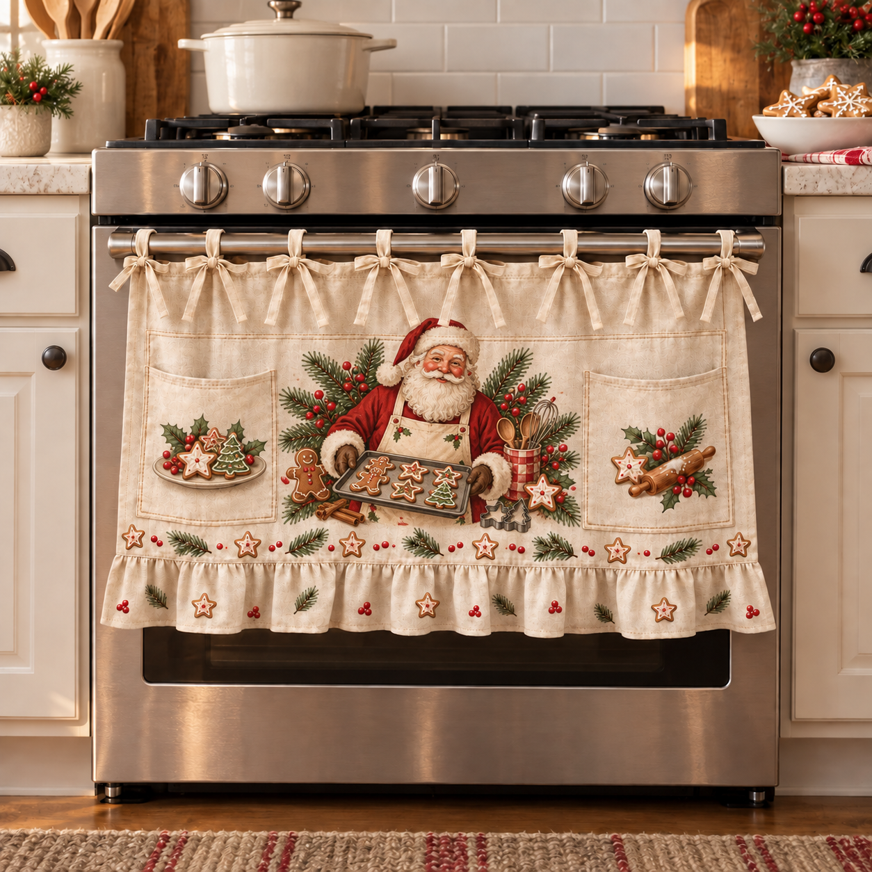 LAST DAY 70% OFF 🎄 Christmas Tie-On Pocket Curtain Collection