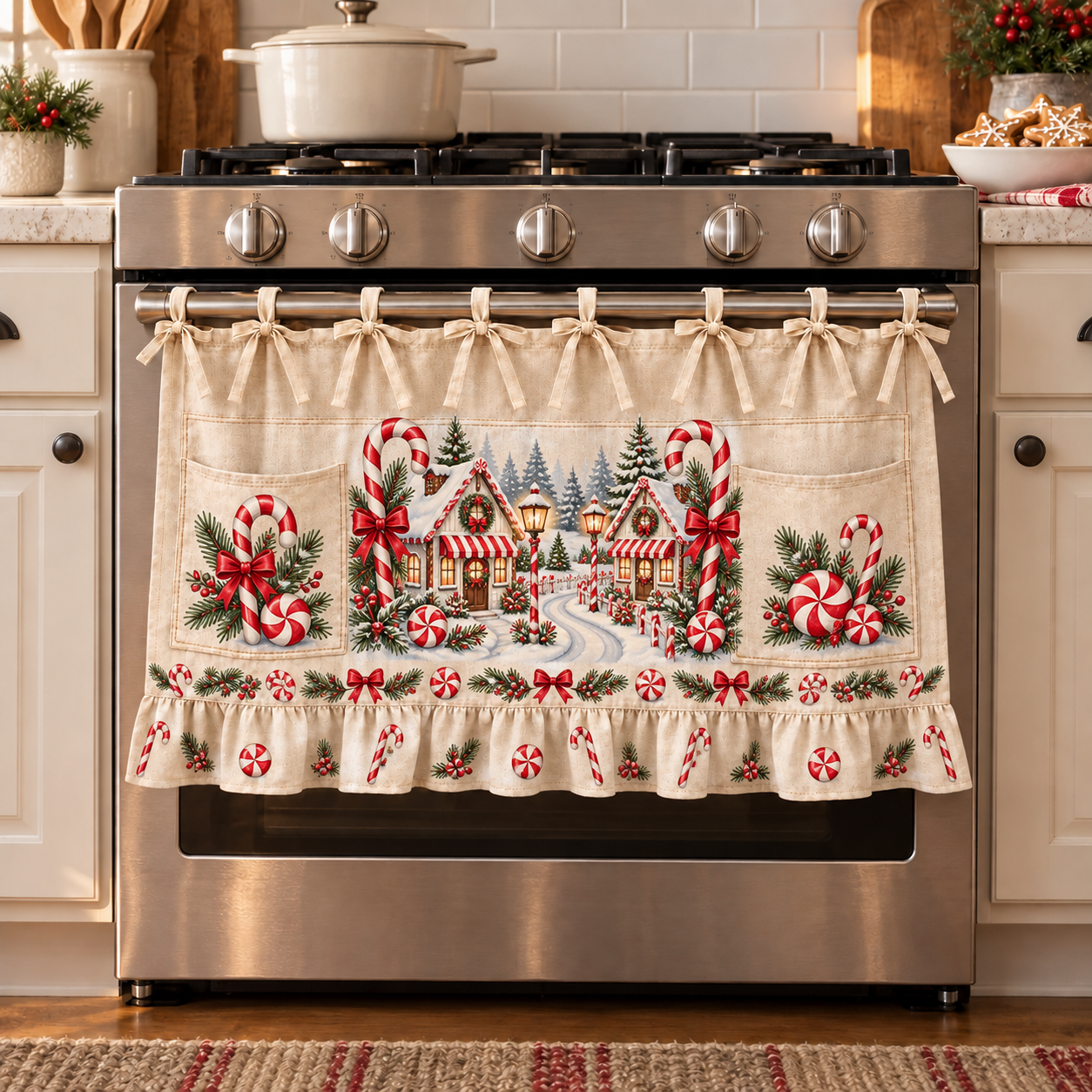 LAST DAY 70% OFF 🎄 Christmas Tie-On Pocket Curtain Collection