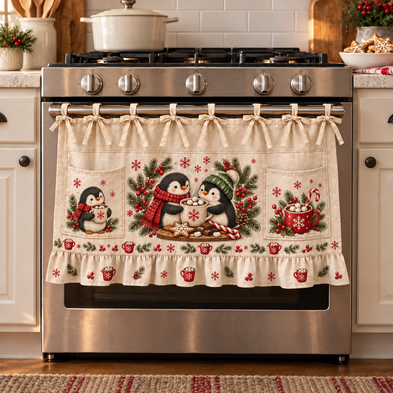 LAST DAY 70% OFF 🎄 Christmas Tie-On Pocket Curtain Collection