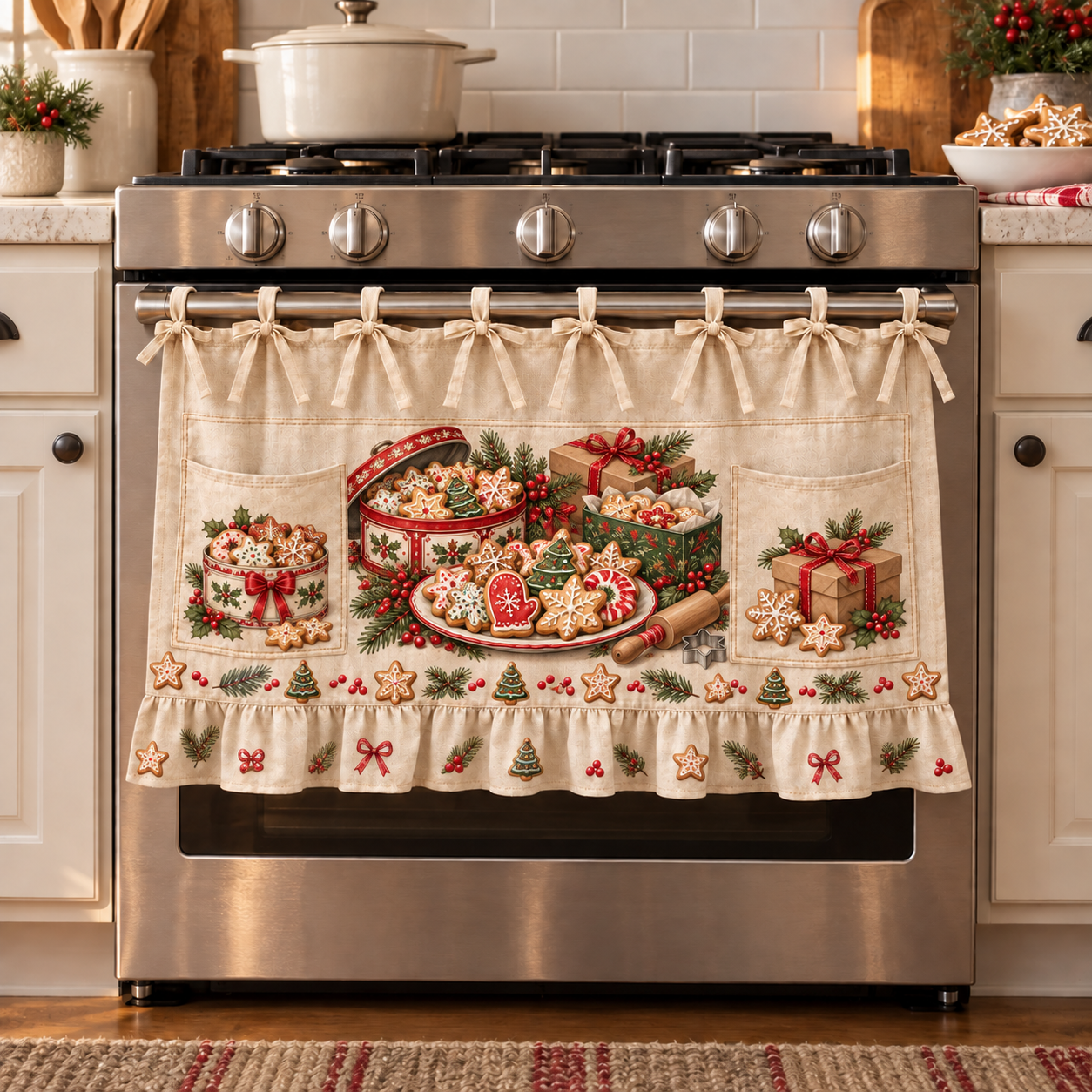 LAST DAY 70% OFF 🎄 Christmas Tie-On Pocket Curtain Collection