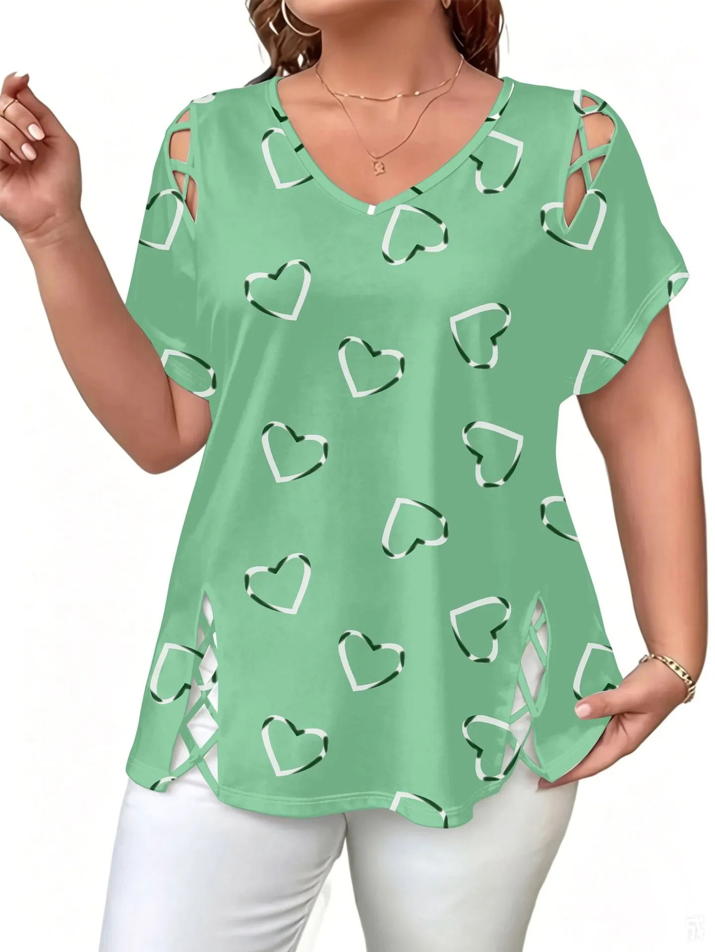 👗🌸 Dámska letná blúzka s výstrihom do V a potlačou - jemná, elegantná 🌟