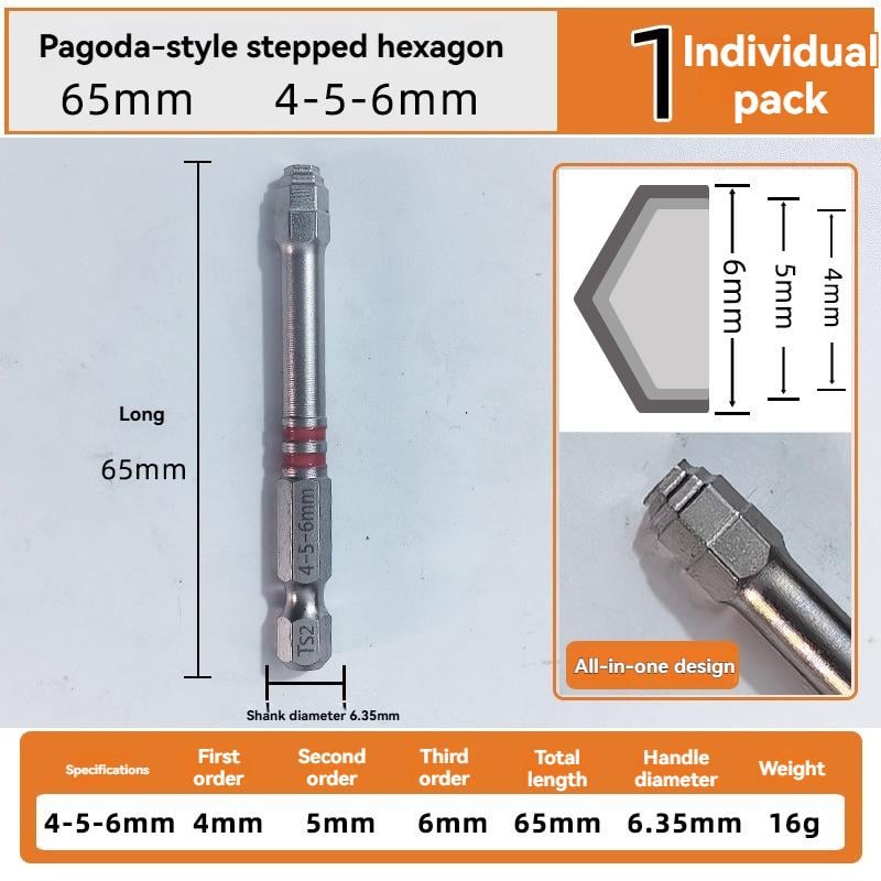 🔧 Sada imbusových skrutkovacích bitov Pagoda všetko v jednom (6 ks)