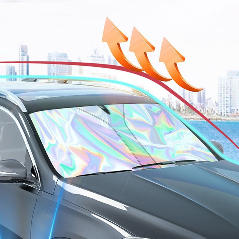 🌞🚗 Skladacia slnečná clona na okno auta – blokuje UV žiarenie a teplo, udržiava interiér chladný, reflexný materiál, hodí sa do väčšiny áut, kompaktná a ľahko sa skladuje. Chráňte si palubnú dosku! ✨🛡️