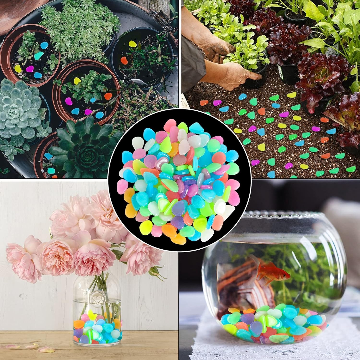 💥ПОСЛЕДЕН ДЕН НА ПРОДАЖБАТА - 50% ОТСТЪПКА💥🌈Цветни градински камъни, светещи в тъмното