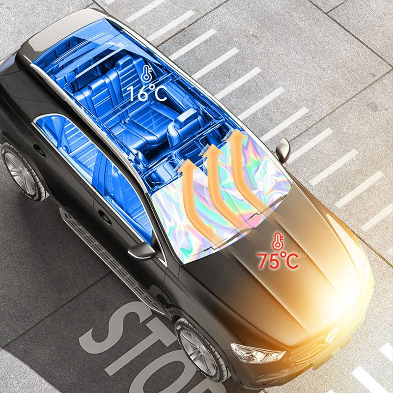 🌞🚗 Skladacia slnečná clona na okno auta – blokuje UV žiarenie a teplo, udržiava interiér chladný, reflexný materiál, hodí sa do väčšiny áut, kompaktná a ľahko sa skladuje. Chráňte si palubnú dosku! ✨🛡️