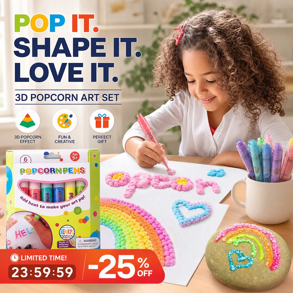 🎁Pozrite sa, aké úžasné sú ich kresby! 🎁6 pier v krabici - Puffy Magic Pens