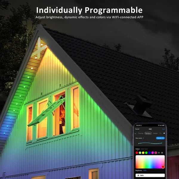 ⏰Vianočný výpredaj 49% ZĽAVA🌈 Inteligentná dúhová vonkajšia LED lampa Eternal