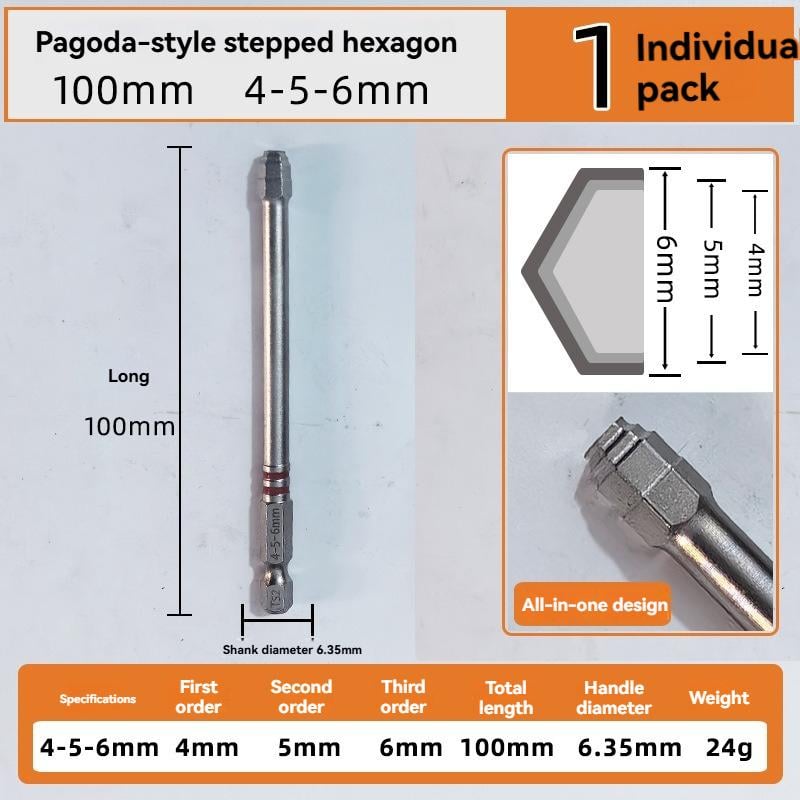 🔧 Sada imbusových skrutkovacích bitov Pagoda všetko v jednom (6 ks)